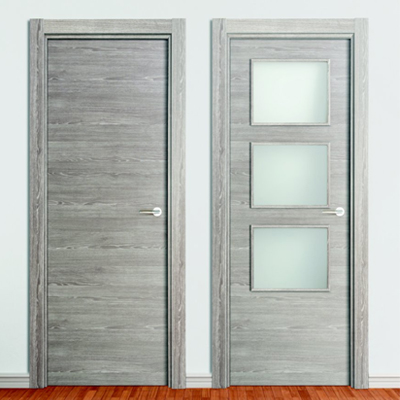 Modelos de puertas de madera en gris